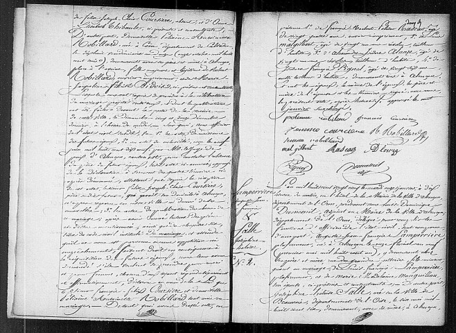 Registre des actes de mariage (1825).