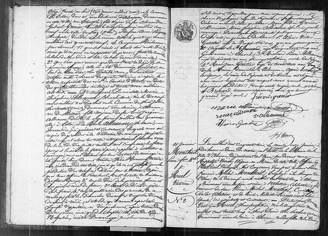 Registre des actes de mariage (1853).