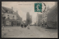 Damigny (Orne), Le pont du Fresne, carte photo ancienne noir et blanc, Vve Basire, édit, (date d'utilisation : 18 octobre 1910), acquisition 2021, AMA.