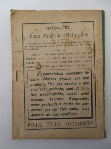 Almanach 1911 offert aux clients de la pharmacie Pesche.