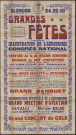 Inauguration de l'aérodrome et Congrès national de la Fédération nationale des sous-officiers des armées de terre, de mer et de l'air (24-25 juin 1939) : affiche couleur (185 x 103) (imprimerie Laverdure).