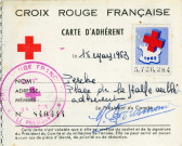 Carte d'adhérent à la Croix Rouge Française (15 mars 1963).