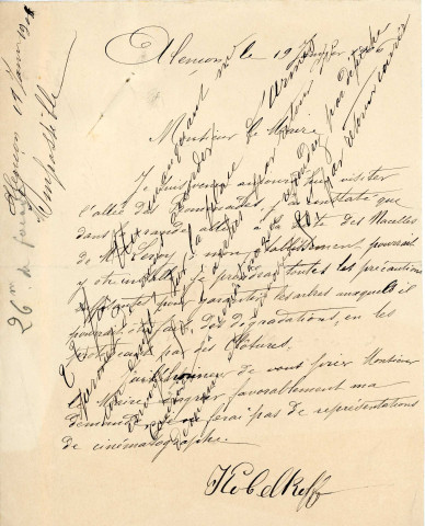 Foire de la Chandeleur (1906-1907), demandes de boutiques sous la coupole de la Halle au Blé, sur la place d'Armes : états nominatifs, correspondance, flyers, plans, mémoires.