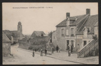 Condé-sur-Sarthe (Orne), Le bourg, carte postale ancienne noir et blanc, sd, (14x9), acquisition 2021, AMA.
