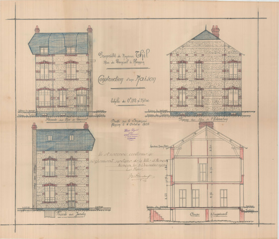 permis de construire n°7, Construction d'une maison d'habitation Rue de Lancrel Alençon, (date de décision : 15/09/1928), (auteur du projet, architecte : LEGOUT Louis (expert métreur)).