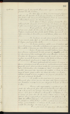 Projet de création d'un stade sur le champ de foire, rapport