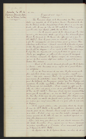 Dénomination des rues, demande de M. le Capitaine Bouvier, Président des Vétérans de Sées : rapport