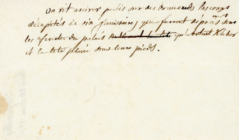 Note autographe du Baron DESGENETTES (1/2p.in-8) au second feuillet d'une lettre autographe signée à l'éditeur Baillière (1p. in-8) au second feuillet d'une lettre autographe (26 mai 1830).