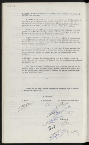 Analyse du budget des abattoirs.