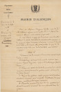 Couverture de la Halle au blé en fer et verre (1863-1864), travaux de couverture, de zinguerie, exécution : acte de soumission ; travaux de maçonnerie : certificat de réception.