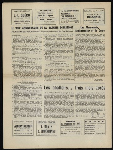 Cité des Ducs, bulletin municipal officiel de la Ville d'Alençon n°5 (juillet 1966).