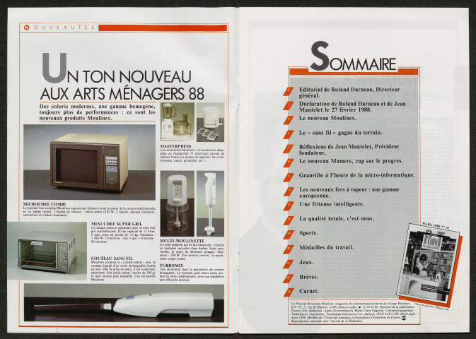Le Point de rencontre Moulinex n°53 ( mars 1988)