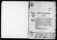 Registre des actes de naissance et adoption (1839).