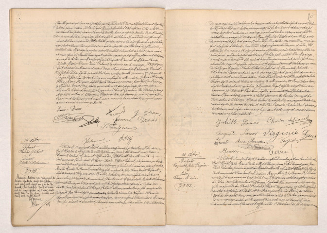 Acte de mariage de MOUNIER Louis Auguste et DRANS Louise Juliette Marie Veuve REBOURT (09 Décembre 1907), LEFIANT Charles Albert et LANOS Juliette Alphonsine (14 Décembre 1907), RICHARD Raymond Jules Eugène et JUIN Louise Marie (21 Décembre 1907).
