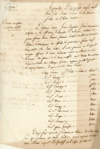 Exploitation, location des places de la halle au blé, adjudication (1819) : rapports.