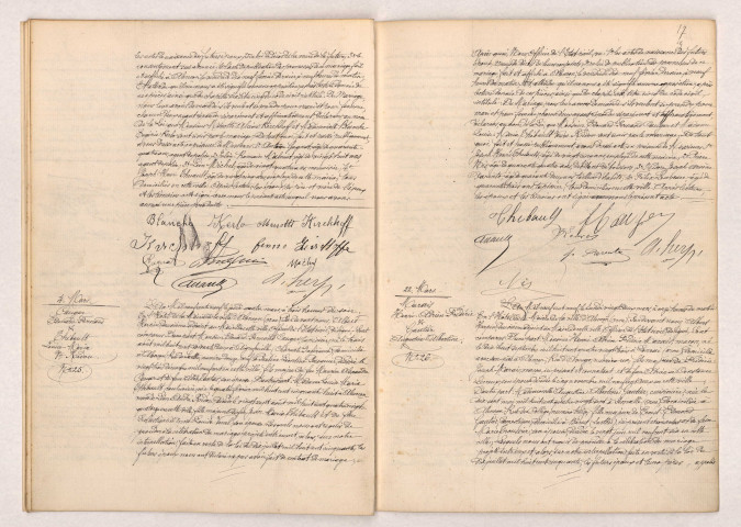 Acte de mariage de KIRCHHOFF Menotti Alcime et KERLO Blanche Eugénie (02 mars 1909), Acte de mariage de CAUGER Edouard Fernand et THIBAULT Louise Maria veuve RIDOU (04 mars 1909), Acte de mariage de MARAIS Henri Adrien Frédéric et GAUTIER Augustine Albertine (22 mars 1909).