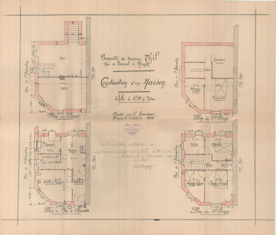 permis de construire n°7, Construction d'une maison d'habitation Rue de Lancrel Alençon, (date de décision : 15/09/1928), (auteur du projet, architecte : LEGOUT Louis (expert métreur)).