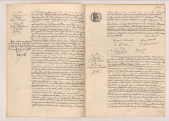 Acte de mariage de ANGOT Admir François et BEAUFILS Eugénie Louise Jeanne (9 septembre 1905), acte de mariage de BRULON Alfred Désiré et NICOLE Clémentine Renestine (9 septembre 1905)