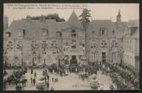 Alençon (Orne), Fêtes de l'inauguration de l'Hôtel des Postes, la Préfecture, réception des autorités, carte postale ancienne noir et blanc n°5, A.M.F. éditeur, (Date cliche : 24 septembre 1911), (14x9),AMA.