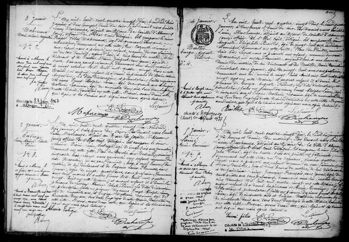 Registre des actes de naissance et adoption.