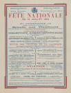 Fête nationale du quatorze juillet 1912, organisation par la commission des fêtes : affiche, invitation, correspondance, devis, flyer, état des bons de consommation, bons pour assister à le revue des troupes de garnisons ; attribution des legs de la Veuve Noblesse, legs Cousin, legs Girardon, legs Lair, Legs Chesneau de la Drourie, legs Boucher de Perthes, legs Deshayes Dubuisson : rapports ; banquet des vétérans à l'Hôtel du Cheval Blanc : facture, bulletins d'inscription au banquet .