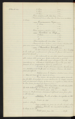 Budget de la ville pour 1920, rapport