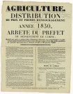 Concours de chevaux, distribution de prix et primes d'encouragement pour les plus beaux chevaux (27-28 janvier 1830) : affiche arrêté préfectoral.