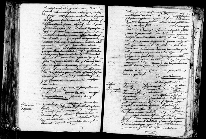 Acte de naissance de BETTEFORT Marie Adèle (1er juin 1796),acte de naissance de CHEVALIER Auguste (3 juin 1796),acte de naissance de LASSEUR Pierre Joseph (3 juin 1796).