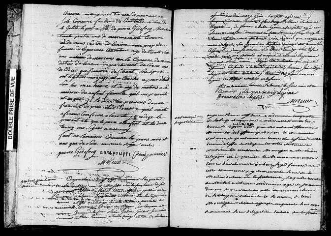 Acte de naissance de POIRIER Anne Françoise (18 octobre 1795),acte de naissance de GUIBERT Paul René Marin (19 octobre 1795),acte de naissance de GUERRIER Casimir Hyppolite enfant naturel (20 octobre 1795).