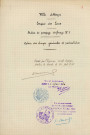 Adduction complémentaire d'eau potable pour la ville d'Alençon, extension du réseau de distribution, réalisation d'une station de pompage du forage n°1 chemin des Planches (Gaston Gérard), exécution (30 avril - 15 mai 1934) : correspondance, cahier des charges, plan, bordereau des prix