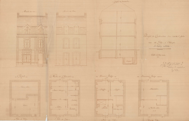 permis de construire n°1, Construction d'une maison d'habitation Rue Tilly Alençon, (date de décision : 1939 ?), (auteur du projet, architecte : DENEUX).