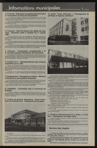 Alençon Notre Cité, journal d'information municipale et districale n°75 (janvier 1985).