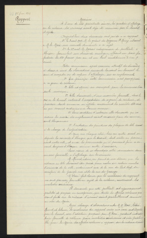 Urinoirs, demande d'autorisation de faire de la publicité sur les rideaux en tôle, rapport