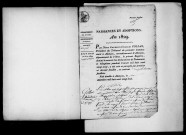 Registre des actes de naissance et adoption (1829).