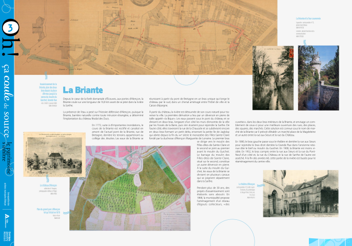 Journées européennes du Patrimoine 2022, exposition "Oh ça coule de source, le patrimoine s'infiltre" : panneau in situ 3, La Briante.